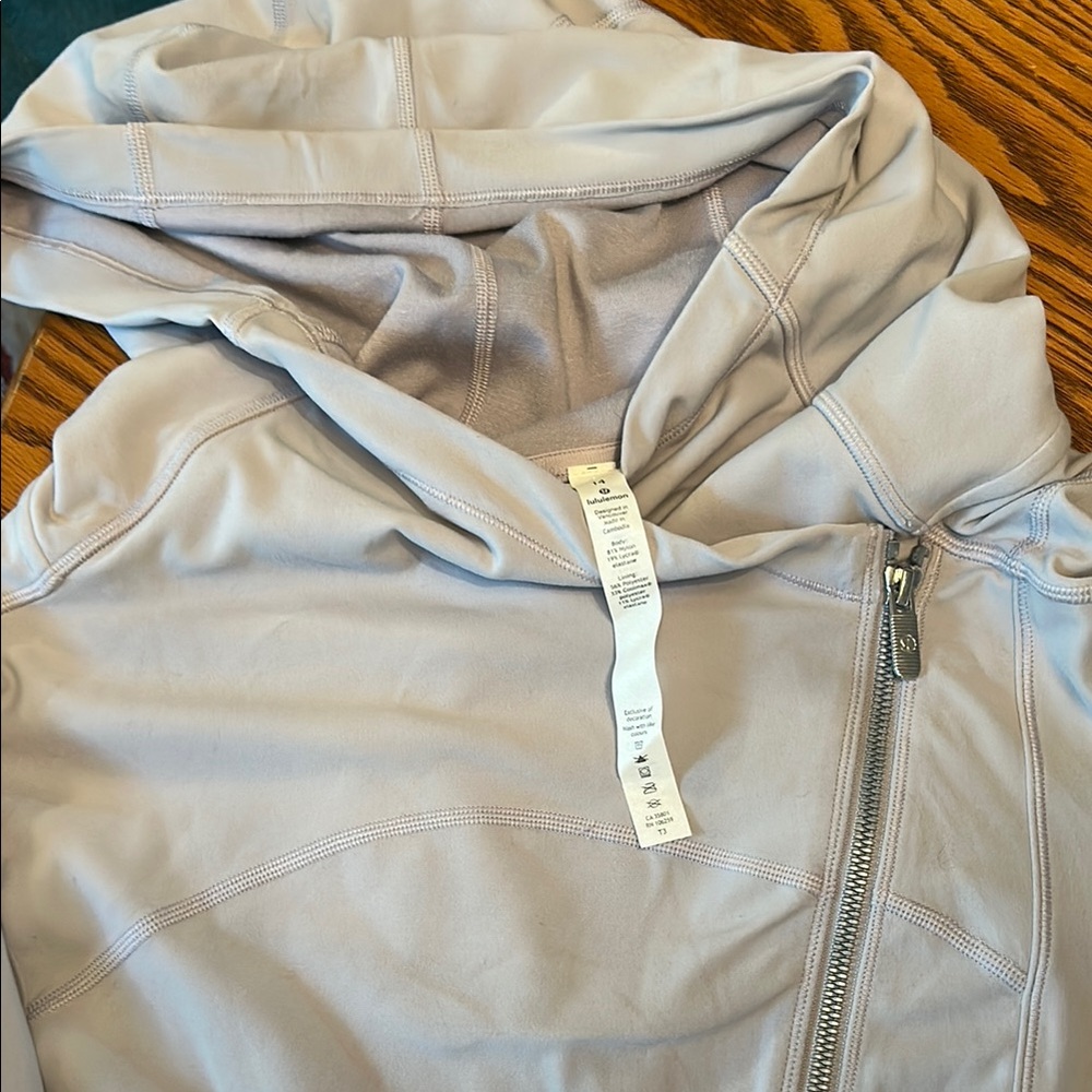 Lululemon light Gray Zip-Up Hoodie